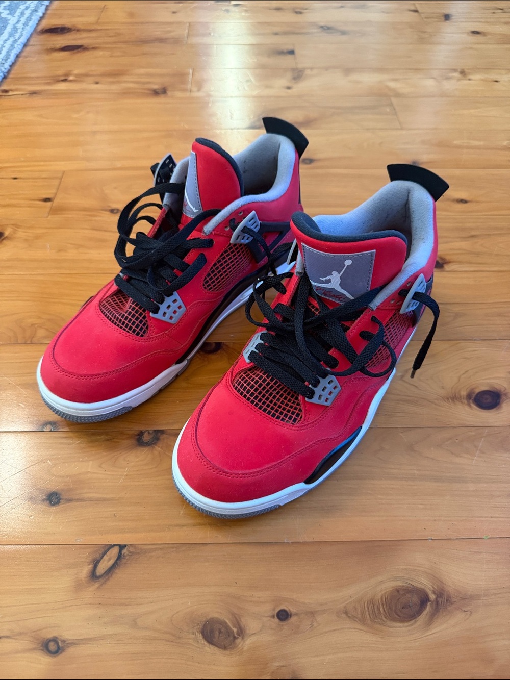 Jordan Red and Black Retro Basketball Sneakers